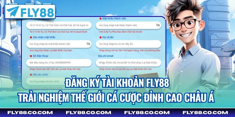 Đăng ký tài khoản Fly88 trải nghiệm thế giới cá cược đỉnh cao châu Á 