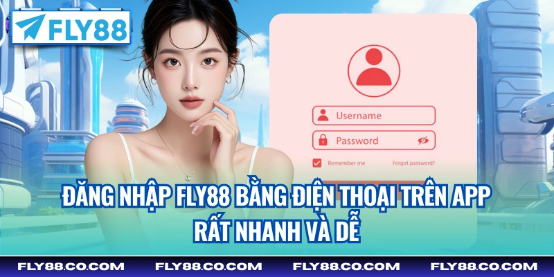 Đăng nhập Fly88 bằng điện thoại trên app rất nhanh và dễ